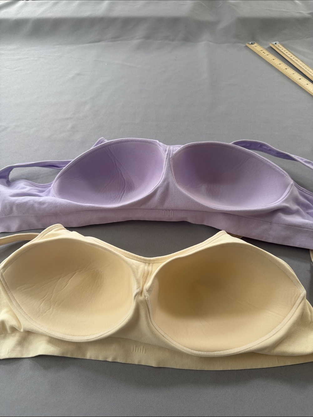 Truekind Bundle of 2 Daily Comfort Wireless Bras size 3X lavender purple & cream - Picture 2 of 7